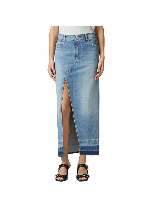 Gonna Pinko donna Il Cairo 104628 A2EA Blu cotone lunga denim degradè PINKO | Gonne | 104628 A2EAPJE
